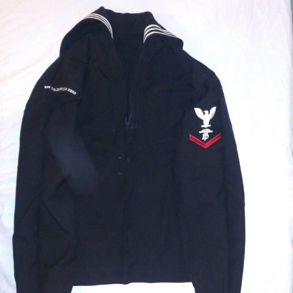 38R 1987 VTG USN NAVY SAILOR JUMPER CRACKER JACK UNIFORM BLOUSE JACKET MG 196
